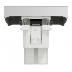 Выключатель перекрестный Schneider Electric Unica New 1-клавишный схема 7 2 модуля алюминий NU320530