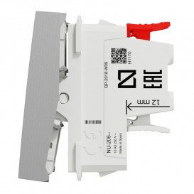 Выключатель перекрестный Schneider Electric Unica New 1-клавишный схема 7 2 модуля алюминий NU320530