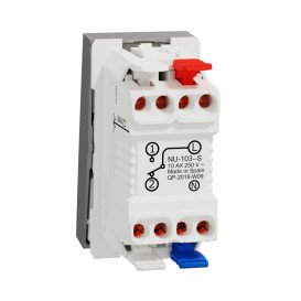 Выключатель проходной Schneider Electric Unica New 1-клавишный с нейтралью 1 модуль алюминий NU310330S