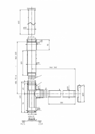 Выпускная манжета для раковины 1 1/4 труба 300 Roca Totem хром A506403110
