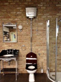 Высокий сливной бачок для унитаза Burlington полированный алюминий T58 ALU