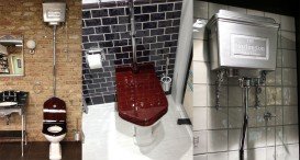 Высокий сливной бачок для унитаза Burlington полированный алюминий T58 ALU