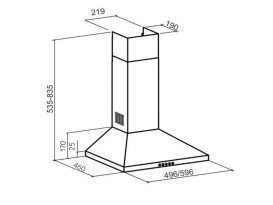 Вытяжка для кухни Granado Burgos 1603-700 inox GCH736377