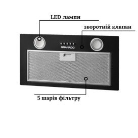 Вытяжка для кухни Granado Palamos 3603-700 black GCH496311