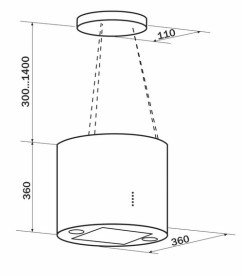 Вытяжка для кухни Granado Segovia 1614-1200 black GCH616411