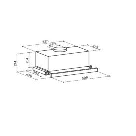 Вытяжка для кухни Granado Telde 603-1200 телескопическая inox GCH336477