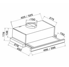 Вытяжка для кухни Granado Telde 603-700 телескопическая white GCH256355