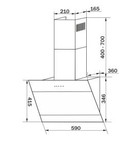 Витяжка для кухні Granado Vivares 603-750 black glass GCH326311