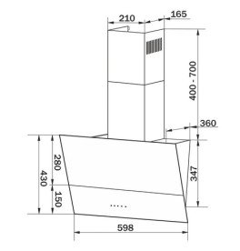 Витяжка для кухні Granado Vivares 613-1100 black glass GCH316311