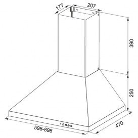 Вытяжка для кухни настенная Franke Gavia FDL 965 XS LED1 нержавеющая сталь 320.0521.538