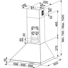 Вытяжка для кухни настенная Franke Linfa FDL 964 XS нержавеющая сталь 110.0015.213