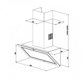 Вытяжка для кухни подвесная Teka Maestro DLV 998 нержавеющая сталь/черное стекло 40437210