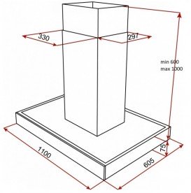 Вытяжка для кухни Teka Maestro DPL 1180 ISLAND нержавеющая сталь 40483180