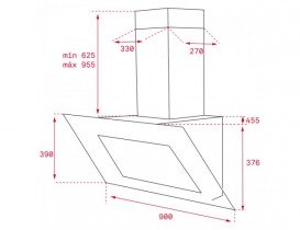 Вытяжка для кухни пристенная Teka UrbanColor DLV 985 SM дымчатый серый 112930010