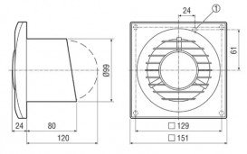 Витяжний вентилятор Maico ECA Piano TC таймер 0084.0081