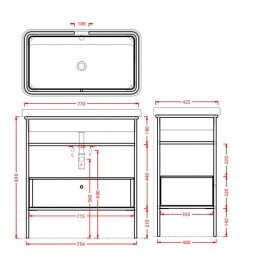 Ящик для консолі Artceram Fuori Scala висувний МДФ чорний матовий ACM040 17