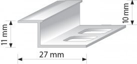 Z профіль антиковзаючий гладкий Salag h11 мм 2.5 м алюмінієвий натуральний A050xx