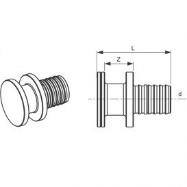 Заглушка Tece TECEflex латунь 20 (18) мм 720 520