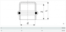 Заглушка Viega Prestabo 1156 18 нелегована сталь 643591
