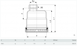 Заглушка Viega Prestabo XL 1156XL 108хRp3/4 нелегированная сталь 598273