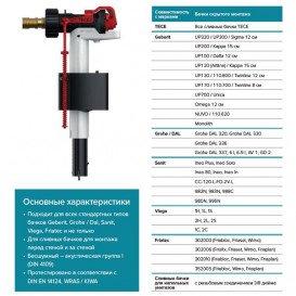 Заливной клапан TECE F 10 универсальный 9820353