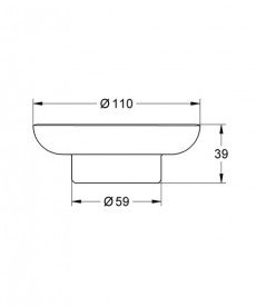 Запасная мыльница Grohe QuickFix Start без держателя прозрачное стекло 41182000