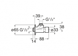 Запорный вентиль для душа Roca Instant нажимной с круглой настенной панелью A5A2777C00