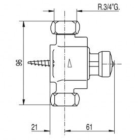 Запірний вентиль для душа Tres Tempotres хром 112167