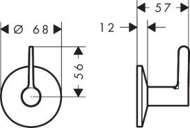 Запірний вентиль Hansgrohe Axor One прихованого монтажу матовий чорний хром 48772340