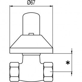 Запорный вентиль Tres Ese-23 скрытый регулирующий 3/4'' хром 133517