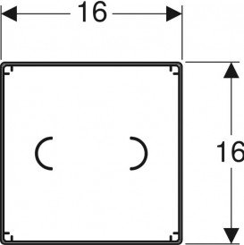 Защитный короб Geberit для смесителей с функциональным блоком скрытого монтажа 244.654.00.1