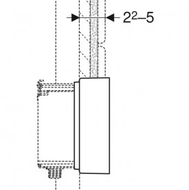 Защитный короб Geberit для смесителей с функциональным блоком скрытого монтажа 244.654.00.1