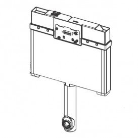 Застенний зливний бачок для установки з покриттям унітазом Tece TECEbox фронтальне розташування 9370007