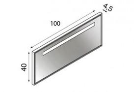 Зеркальный фасад тумбы с подсветкой Hatria SLIDING wood system 1000x45x400 орех YXS992