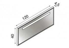 Зеркальный фасад тумбы с подсветкой Hatria SLIDING wood system 1200x45x400 орех YXS892