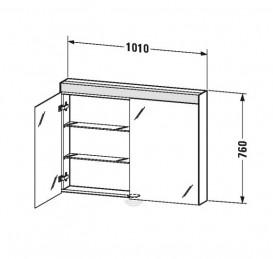 Дзеркальна шафа Duravit Light and mirror підвісний 101х14,8 см білий LM7842000000