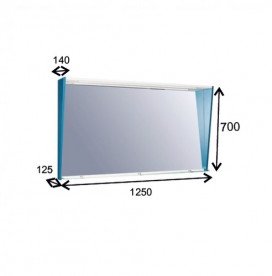 Зеркальный шкаф Fancy Marble Cyprus 125х14 см шпон дуба ШЗ Cyprus ш