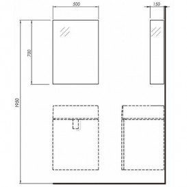 Зеркальный шкаф Kolo Twins подвесной 88454000