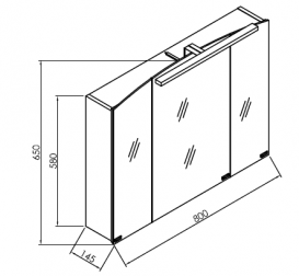 Зеркальный шкаф Kolpa-san Iman TOI 80 подвесной 65х80 см с подсветкой ДСП белый 536750