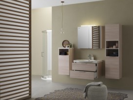 Дзеркальна шафа Kolpa-san Lana TOL 65 підвісна 65х70 см ДСП світла акація 529070