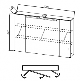 Зеркальный шкаф Kolpa-san Oxana TOO 100 подвесной 100х64.7 см ДСП светлая акация 508290