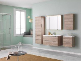 Дзеркальна шафа Kolpa-san Tara TO 90 підвісна 90.4х71.8 см з підсвічуванням ДСП сатин дуб 528450