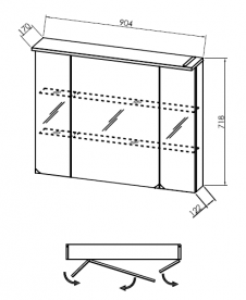 Зеркальный шкаф Kolpa-san Nayra TO 90 подвесной 90.4х71.8 см с подсветкой ДСП светлая лиственница 507440