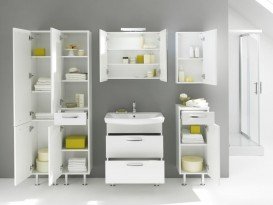 Дзеркальна шафа Kolpa-san Viva TOV 70 підвісна 70Х62 см ДСП біла 505460