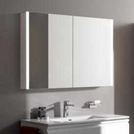 Зеркальный шкаф Laufen Frame 25 100х15х75 см с сенсорным выключателем глянцевый белый H4086039001451