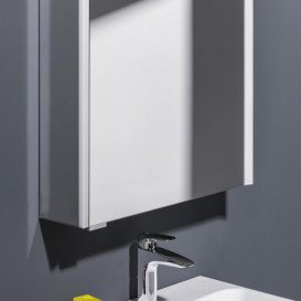 Зеркальный шкаф Laufen Frame 25 45х15х75 см петли справа с сенсорным выключателем алюминий H4083029001441