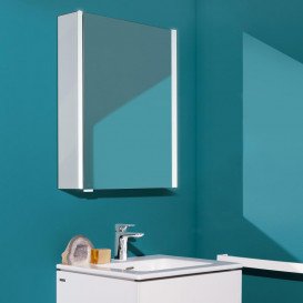 Зеркальный шкаф Laufen Frame 25 60х15х75 см петли справа с сенсорным выключателем глянцевый белый H4084029001451