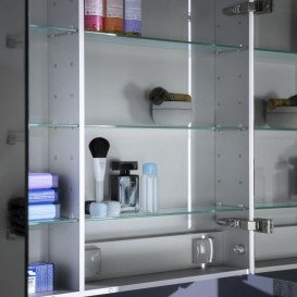 Зеркальный шкаф Laufen Frame 25 80х15х75 см с сенсорным выключателем алюминий H4085039001441