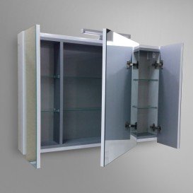 Зеркальный шкаф Marsan Adele-5 подвесной 150х65 см МДФ графит Adele5-150х65graphite