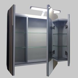 Зеркальный шкаф Marsan Therese-4 подвесной 65х100 см МДФ черный THERESE4-100черный